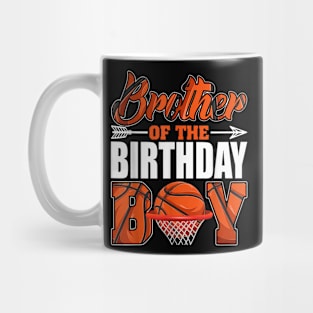 Brother Of Birthday Boy Basketball Matching Family Party Mug